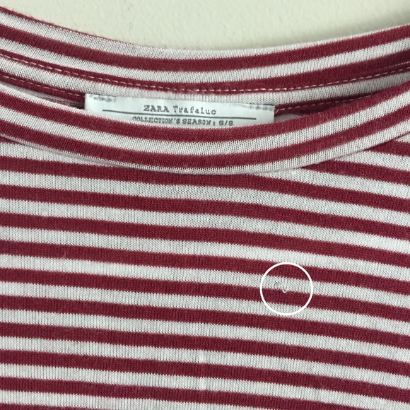 β’ β³ Zara Striped Basic Crewneck T-Shirt Small Tee - Picture 5 of 8